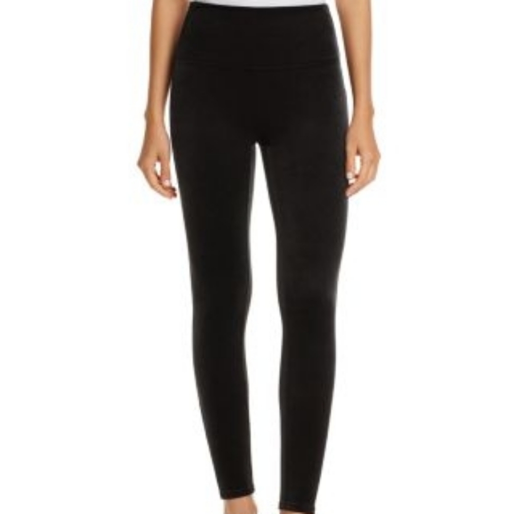 SPANX Black Leggings Velvet